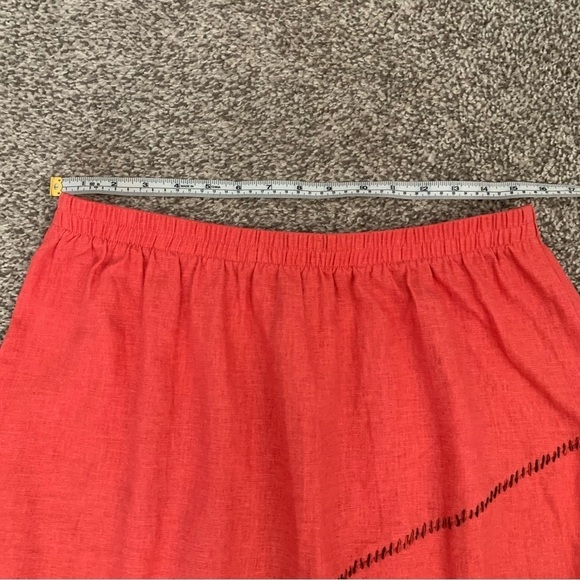 Vintage Napa Valley Coral Linen Blend Skirt - Picture 9 of 12